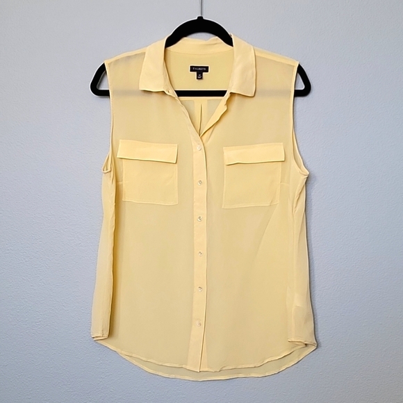 Talbots Tomato Girl NWOT size 14 silk sleeveless button down blouse - Picture 1 of 6